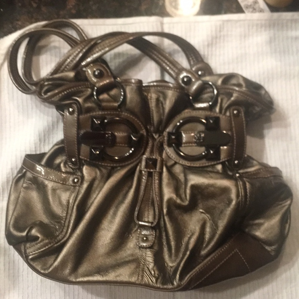 Kathy Van Zeeland Copper Shoulder Bag Purse